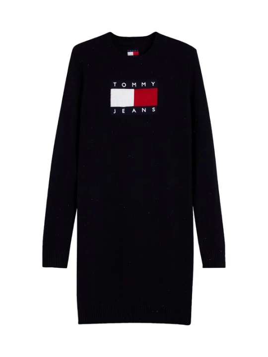 Obrázek produktu Tommy Jeans Úpletové šaty námořnická modř / červená / černá / bílá