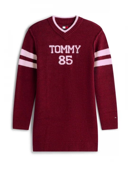 Obrázek produktu Tommy Jeans Úpletové šaty orchidej / bobule