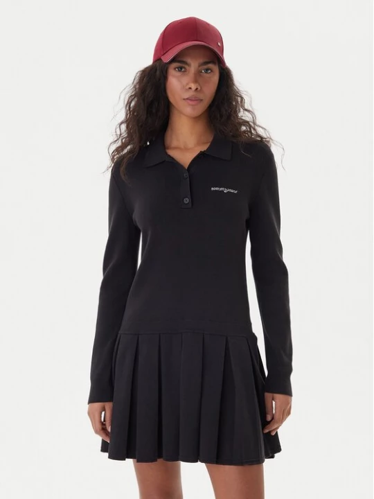 Obrázek produktu Tommy Jeans Úpletové šaty Script DW0DW22464 Černá Regular Fit