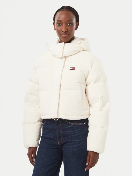 Obrázek produktu Tommy Jeans Vatovaná bunda Alaska DW0DW18609 Bílá Cropped Fit