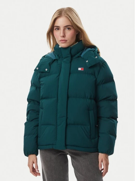 Obrázek produktu Tommy Jeans Vatovaná bunda Alaska DW0DW18610 Tmavě zelená Regular Fit