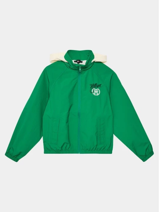 Obrázek produktu Tommy Jeans Větrovka Script Monogram KG0KG07898 Zelená Regular Fit