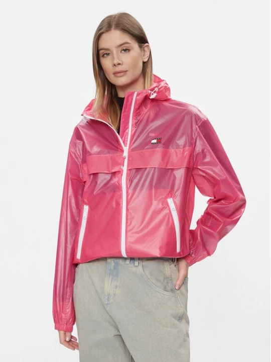 Obrázek produktu Tommy Jeans Větrovka Tjw Glossy Tech Chicago Ext DW0DW17229 Růžová Regular Fit