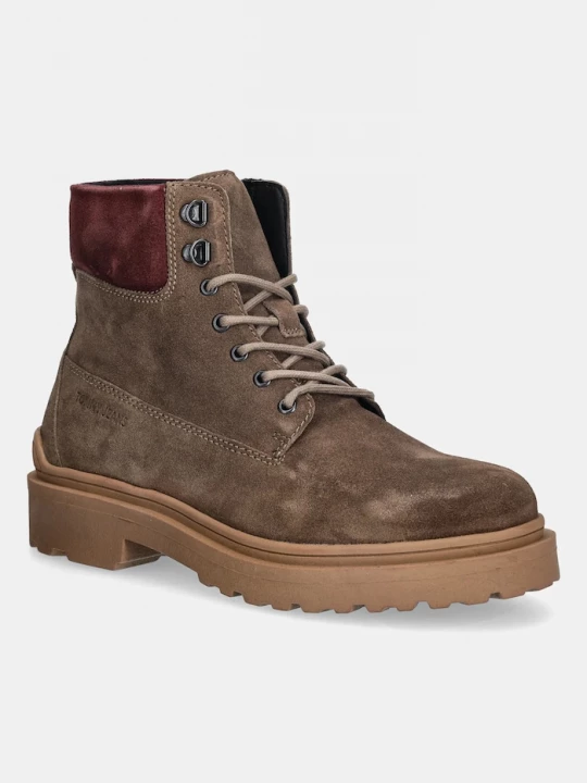 Obrázek produktu Tommy Jeans Vysoké kožené boty Tommy Jeans TJM LACE UP BOOT SUEDE hnědá