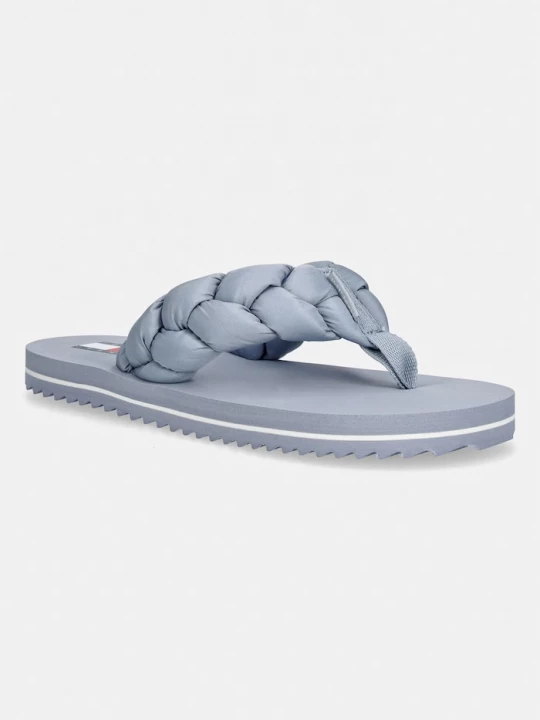Obrázek produktu Tommy Jeans žabky dámské BRAIDED THONG BEACH SANDAL modrá