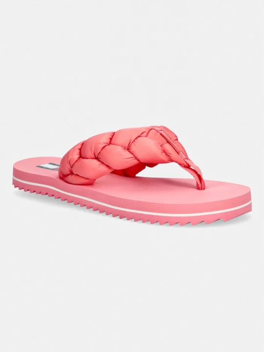 Obrázek produktu Tommy Jeans žabky dámské BRAIDED THONG BEACH SANDAL růžová