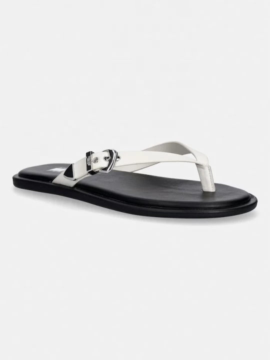 Obrázek produktu Tommy Jeans žabky dámské kožené TJW FLAT LEATHER SANDALS béžová
