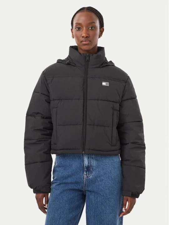 Obrázek produktu Tommy Jeans Zimní bunda Flag Ess DW0DW21620 Černá Regular Fit