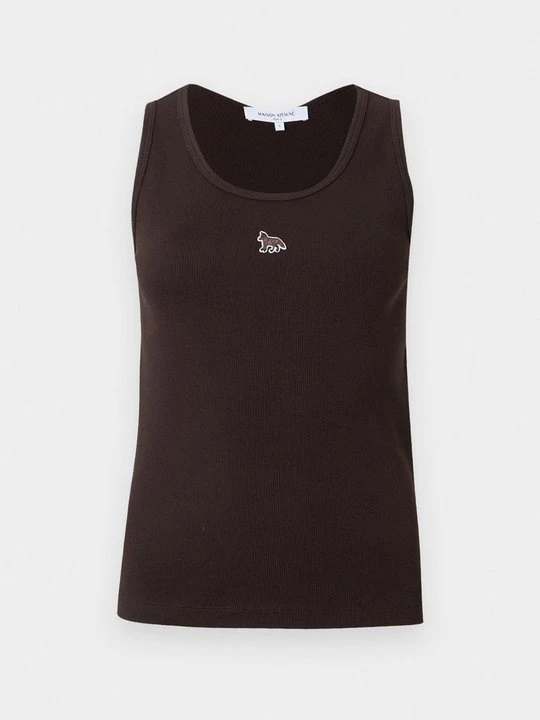 Obrázek produktu Top Maison Kitsuné tmavě hnědá