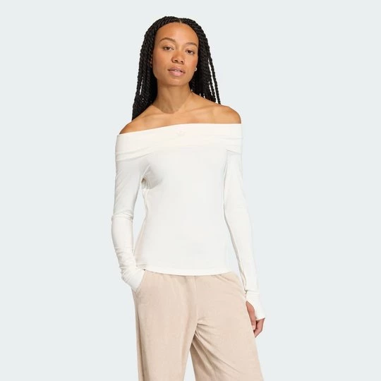 Obrázek produktu Top OFF-SHOULDER LONG SLEEVE Adidas Cloud White