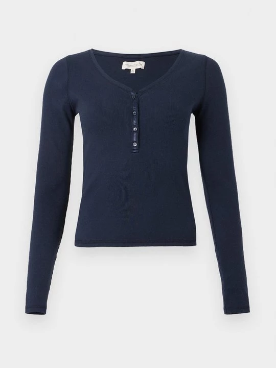 Obrázek produktu Top s dlouhým rukávem Abercrombie & Fitch tmavě modrá