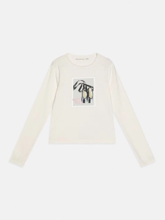 Obrázek produktu Top s dlouhým rukávem Abercrombie & Fitch béžová