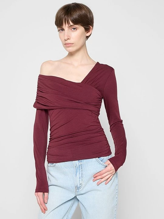 Obrázek produktu Top s dlouhým rukávem Abercrombie & Fitch bordeaux