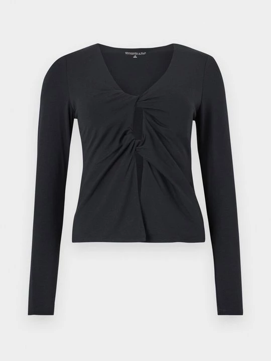 Obrázek produktu Top s dlouhým rukávem Abercrombie & Fitch černá