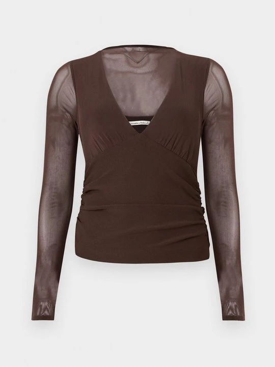Obrázek produktu Top s dlouhým rukávem Abercrombie & Fitch hnědá