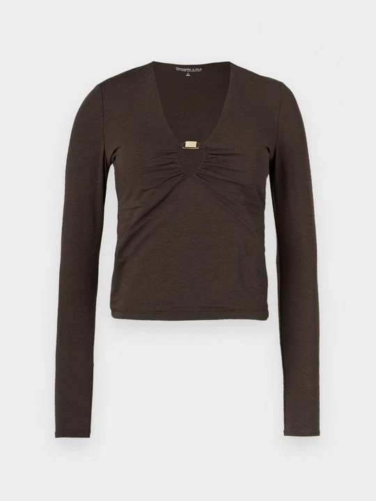 Obrázek produktu Top s dlouhým rukávem Abercrombie & Fitch hnědá