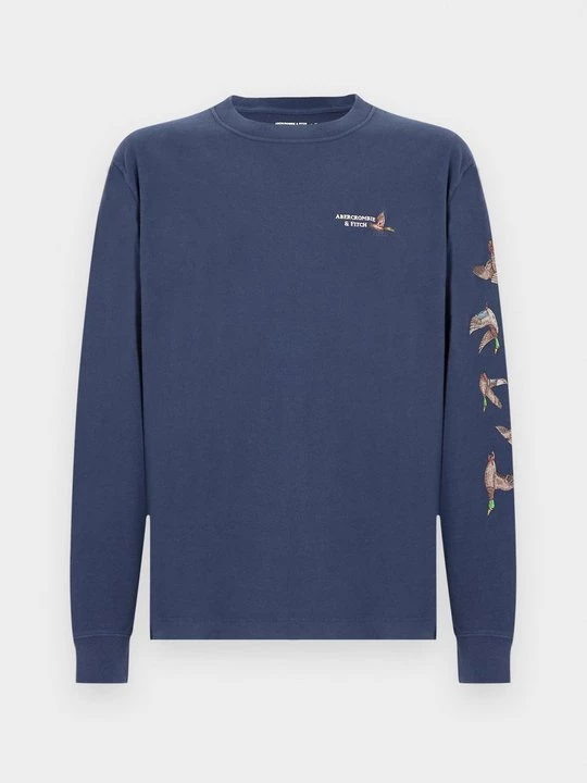 Obrázek produktu Top s dlouhým rukávem Abercrombie & Fitch tmavě modrá