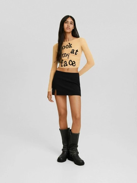 Obrázek produktu Top s dlouhým rukávem Bershka růžová