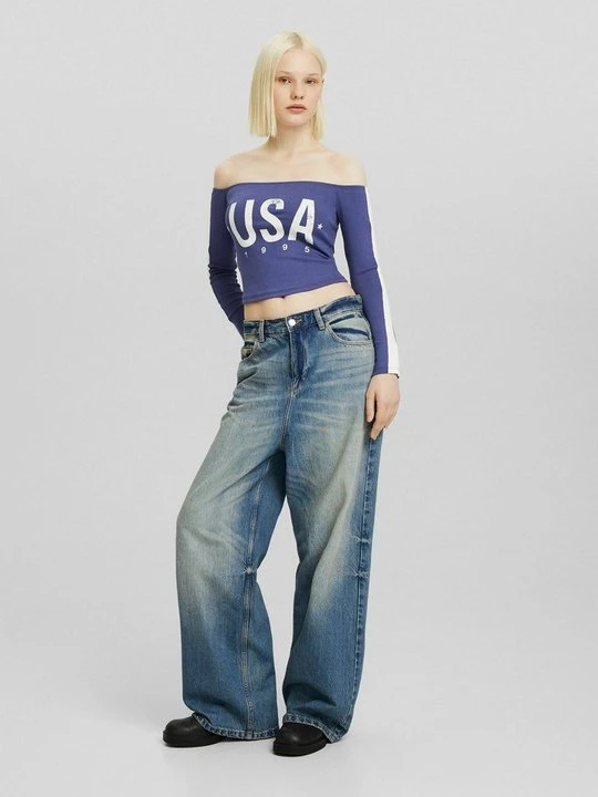 Obrázek produktu Top s dlouhým rukávem Bershka