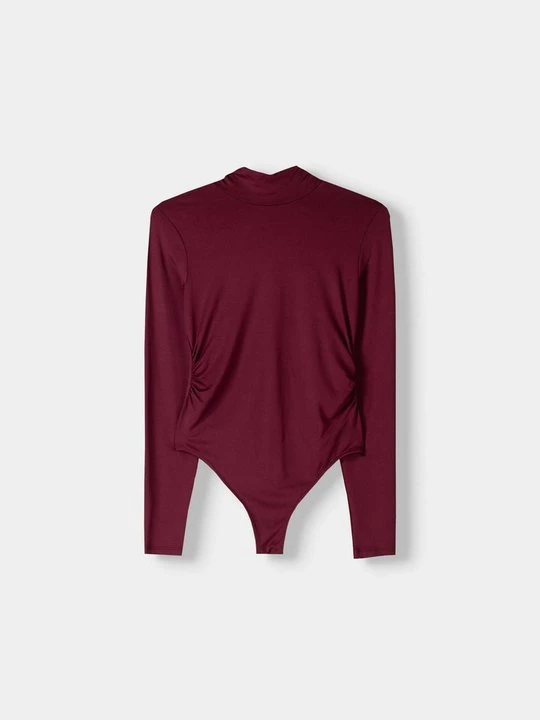 Obrázek produktu Top s dlouhým rukávem Bershka bordó
