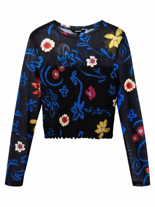 Obrázek produktu Top s dlouhým rukávem Desigual černá