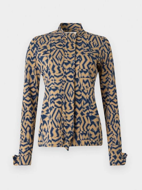 Obrázek produktu Top s dlouhým rukávem Diane Von Furstenberg světle hnědá