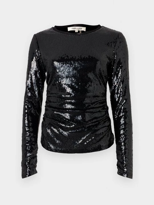 Obrázek produktu Top s dlouhým rukávem Diane Von Furstenberg černá