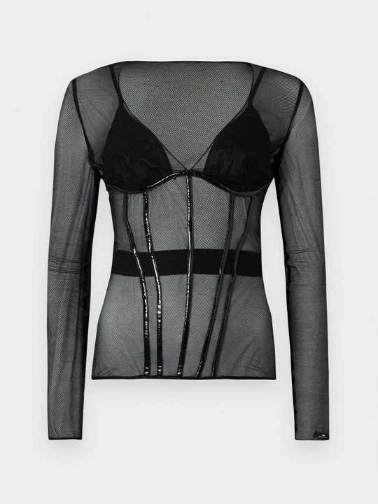 Obrázek produktu Top s dlouhým rukávem Elisabetta Franchi černá