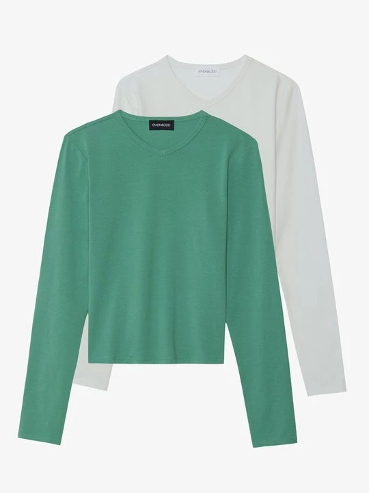 Obrázek produktu Top s dlouhým rukávem Even&Odd By Zalando tmavě zelená