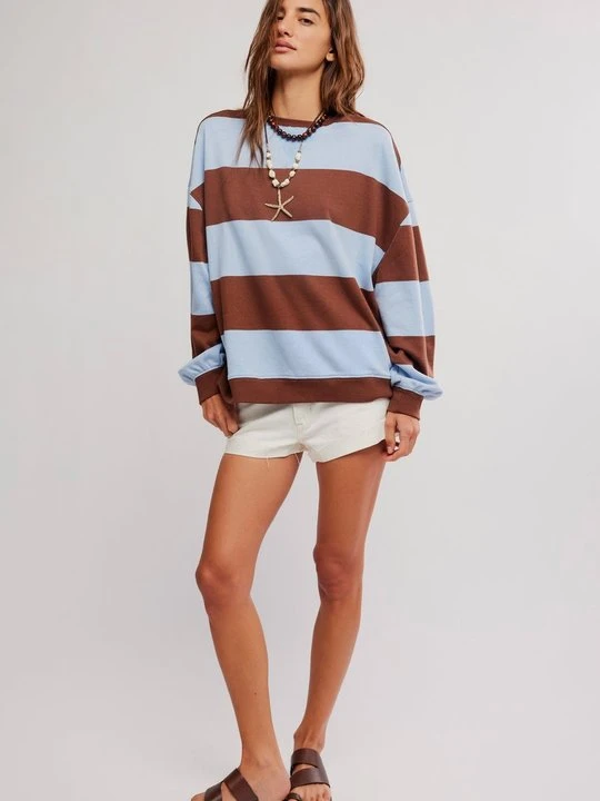 Obrázek produktu Top s dlouhým rukávem Free People modrá