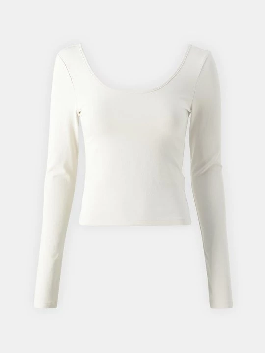 Obrázek produktu Top s dlouhým rukávem Gina Tricot béžová