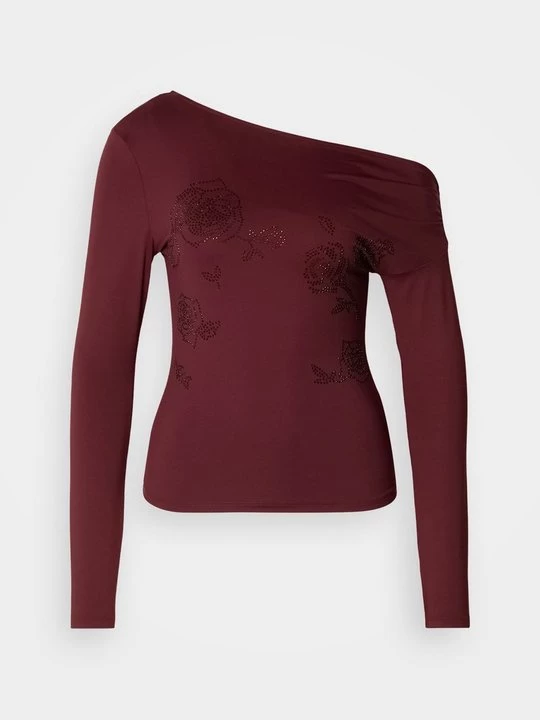 Obrázek produktu Top s dlouhým rukávem Gina Tricot tmavě červená
