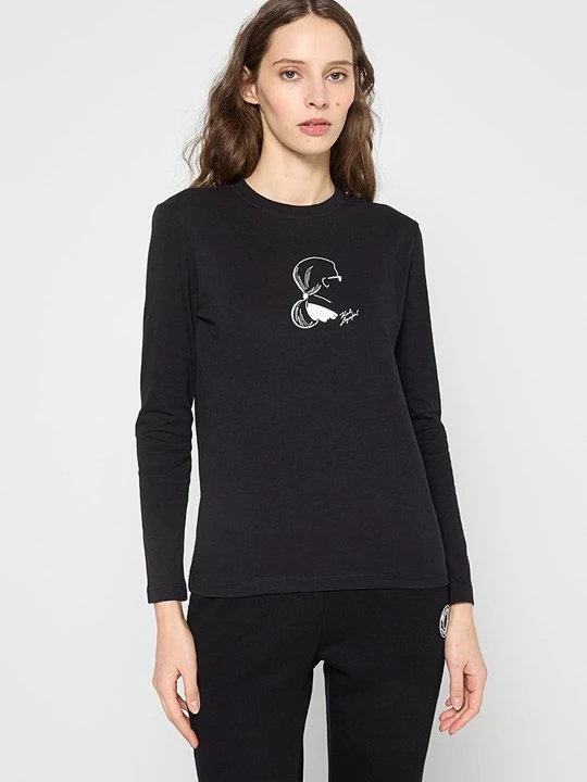 Obrázek produktu Top s dlouhým rukávem KARL LAGERFELD černá