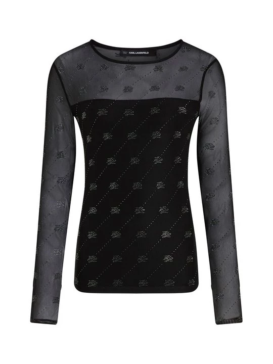 Obrázek produktu Top s dlouhým rukávem KARL LAGERFELD černá
