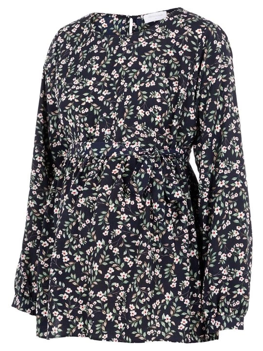 Obrázek produktu Top s dlouhým rukávem Mamalicious tmavomodrý denim