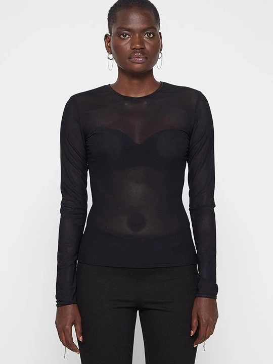 Obrázek produktu Top s dlouhým rukávem MM6 Maison Margiela černá