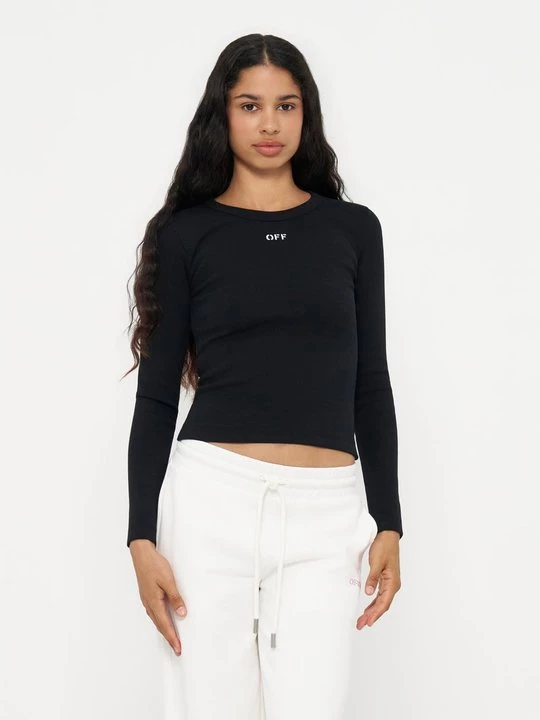 Obrázek produktu Top s dlouhým rukávem Off White černá