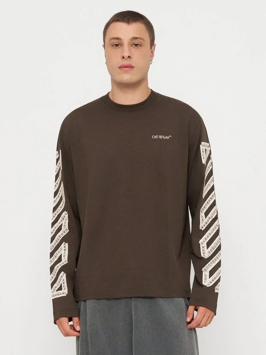 Obrázek produktu Top s dlouhým rukávem Off White hnědá