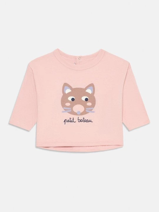 Obrázek produktu Top s dlouhým rukávem Petit Bateau světle růžová