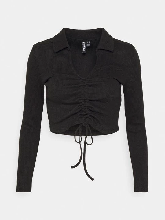 Obrázek produktu Top s dlouhým rukávem Pieces černá