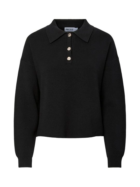 Obrázek produktu Top s dlouhým rukávem Pieces černá