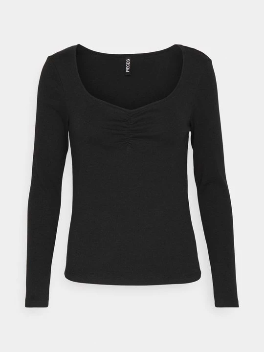 Obrázek produktu Top s dlouhým rukávem Pieces černá
