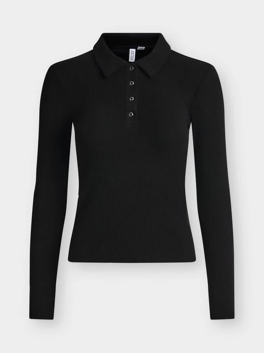 Obrázek produktu Top s dlouhým rukávem Pieces černá