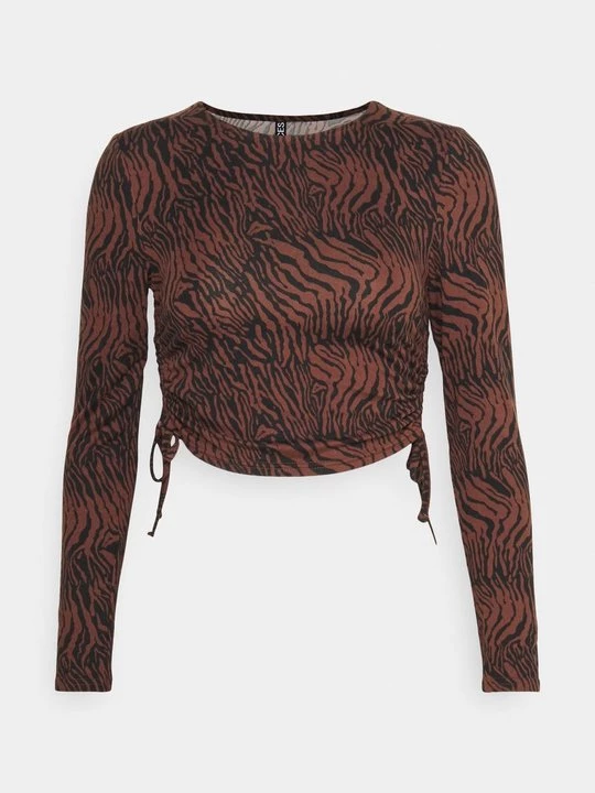 Obrázek produktu Top s dlouhým rukávem Pieces hnědá