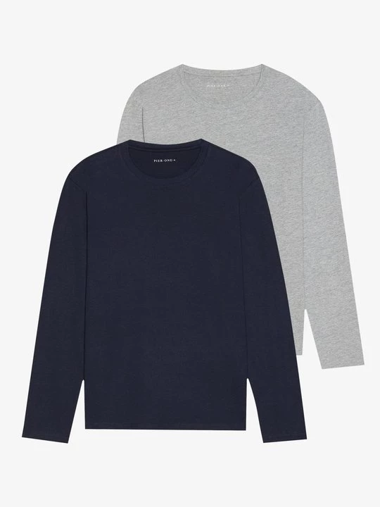 Obrázek produktu Top s dlouhým rukávem Pier One tmavě modrá
