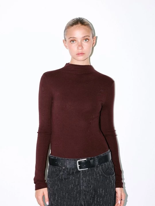 Obrázek produktu Top s dlouhým rukávem PULL&BEAR bordó