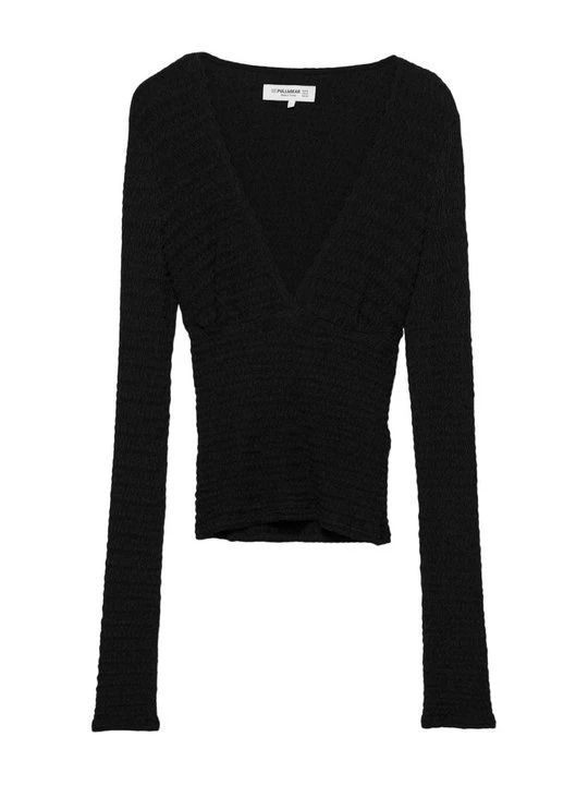 Obrázek produktu Top s dlouhým rukávem PULL&BEAR černá
