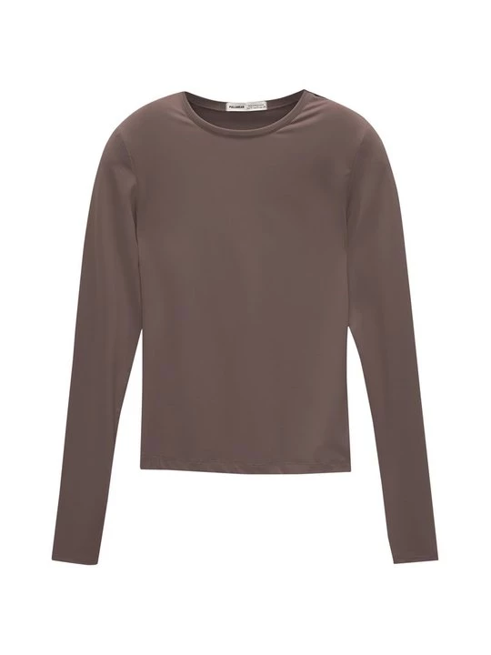 Obrázek produktu Top s dlouhým rukávem PULL&BEAR světle hnědá