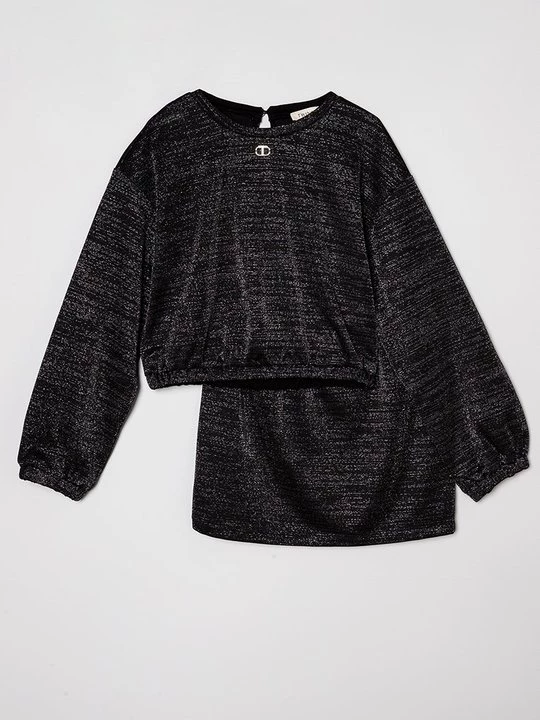 Obrázek produktu Top s dlouhým rukávem TWINSET melírovaná antracitová