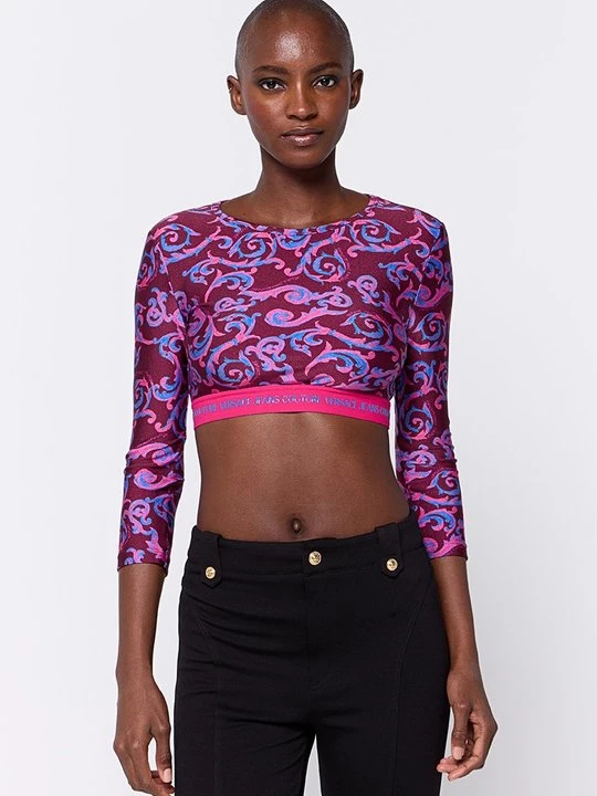 Obrázek produktu Top s dlouhým rukávem Versace Jeans Couture bordeaux